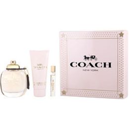 Coach By Coach Eau De Parfum Spray 3 Oz & Body Lotion 3.3 Oz & Eau De Parfum Spray 0.25 Oz Mini For Women