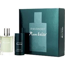 Run Wild By Davidoff Edt Spray 3.3 Oz & Deodorant Stick 2.4 Oz For Men